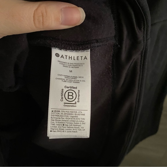 Athleta Black Turtleneck Sweatshirt - Picture 7 of 9